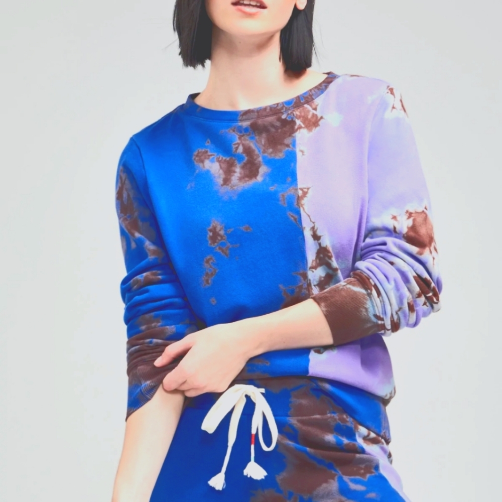 Wildfox S Blue Purple pants and sweatshirt GUC